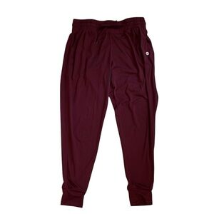 Senita Burgundy Jogger Pants With Pockets